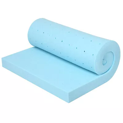 3  Gel-Infused Bed Mattress Topper Cooling Ventilated Air Foam Pad Full • $45