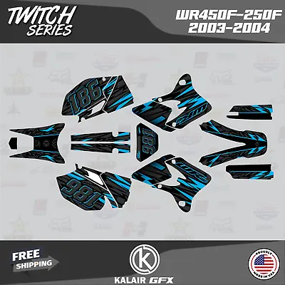 Graphics Kit For YAMAHA WR250F And WR450F Years 2003 2004 Twitch-Cyan • $153.99