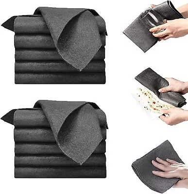 10PCS Thickened Magic Cleaning Cloth Reusable Microfiber Glass Clean Rag Wipes • $12.99