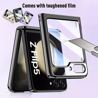 $16.43 • Buy For Samsung Galaxy Z Flip 5 5G Slim Plating Hinge PC Clear Case Screen Protector