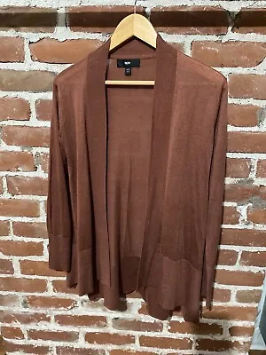 Mossimo Burgundy Cardigan Boyfriend Sweater XS Open Tunic Length Maroon Target • $15
