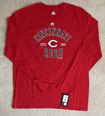 MLB Cincinnati Reds Men's Long Sleeve Core T-Shirt - XL • $15.99