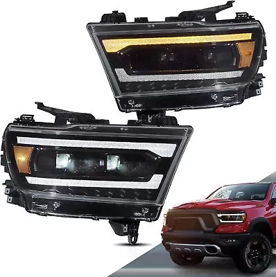 VLAND Projector Headlights For 2019-2023 5th Gen Dodge RAM 1500 W/Animation L+R • $499.99