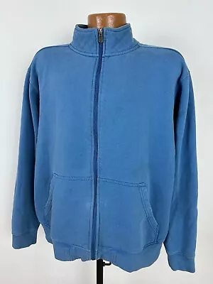 LL Bean Sweatshirt Jacket Men Large Blue Full-Zip Pockets Outdoors Sports Heavy • $22.99