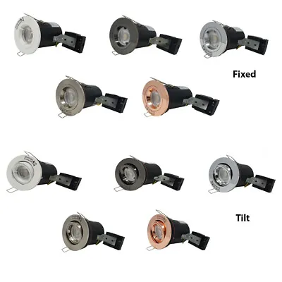 £6 • Buy Fire Rated Recessed Downlight Fixed Tilt Kitchen Spot GU10 LED Ceiling Lights