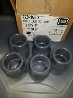 Spears 1-1/4  X 1   Gray Sch 40 PVC Reducer Coupling 429-168 • $3.50