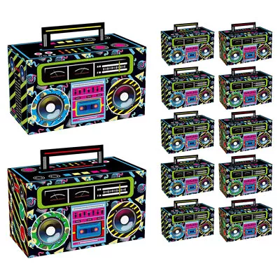  12 Pcs Retro Radio Decorations Candy Holder 80s Party Favors Gift Bag • £12.99