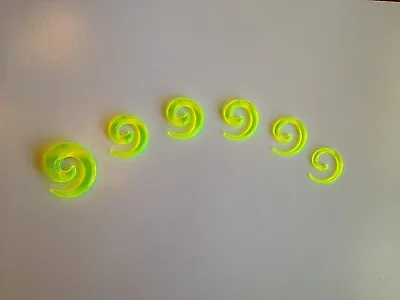 1 Pair 8g - 00g Translucent Green Acrylic Spiral Tapers  Choose Your Size  • $1.99