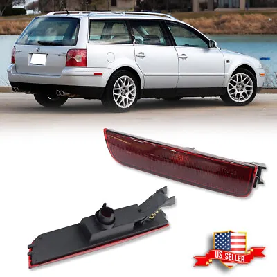 2PCS Red Lens Rear Bumper Side Marker Signal Lights For 2001-2005 VW Passat B5.5 • $12.99