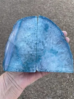 Blue Agate Bookends   2.58 Lbs • $15