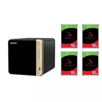 QNAP TS-464 4-Bay 8GB NAS With  4x Seagate 10TB NAS HDD Bundle [BDLQNP46415] • $2707.53