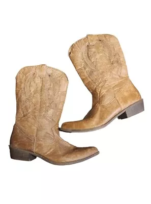 Coconuts By Matisse Women's Gaucho Cowboy Boot Tan Size 10M • $38.50