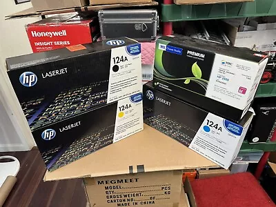 Set Of 4 NEW: HP LaserJet 124A Q6001A Q6002A Q6003A Genuine Toners + MSE Magenta • $165