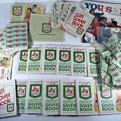 Nice Big Lot S&H GREEN STAMPS Filled Books/Unfilled/Loose Stamps/Catalog VTG • $21