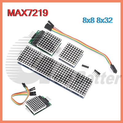 £8.39 • Buy MAX7219 Led Dot Matrix Module 8x8 , 8x32 LED Display For Raspberry Arduino Pi
