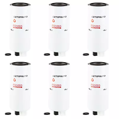 6 Pcs Fuel Filter With Water Separator For Freightliner Peterbilt Volvo FS1003 • $105.59