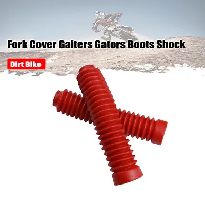 2x Red Front Fork Shock Absorber Dust Cover Gaiter Gator Boots Rubber Motorcycle • $15.99