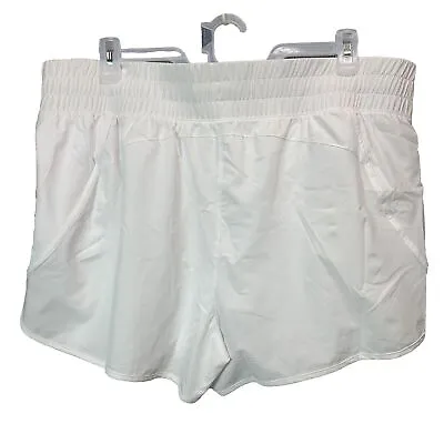 AVIA Women's Running Shorts With Bike Liner White Size 3X (22W) • $12