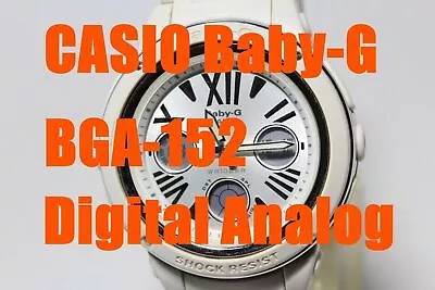 CASIO BGA-152 White Analog Digital Fashion Baby-G Shock Resistant Watch • $103.79