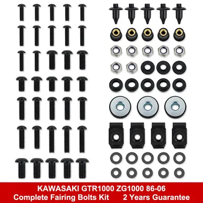 Full Fairing Bolts Kit Screws Aftermarket Fit For 86-06 Kawasaki GTR1000 ZG1000  • $27.98
