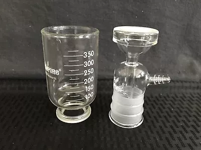 NUCLEPORE Glass Microfiltration 400mL Graduated Funnel 47mm 45/50 Tubulated Base • $157.49