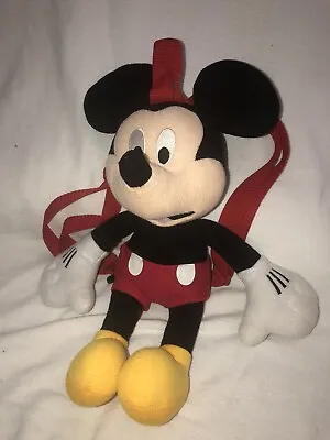 Mickey Mouse Toddler Small Child Backpack Plush Stuffed Animal 16” • $8