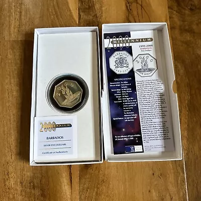 Millenium Barbados $5 Coin Royal Mint 1999-2000 • £10