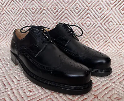 Vass Budapest Black Leather Brogue Wingtip Men’s Oxford Dress Shoes Sz UK 7/US 8 • $499.99