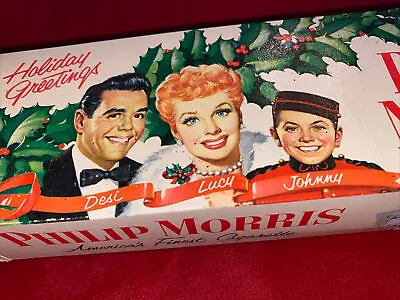 Lucille Ball Philip Morris I LOVE LUCY Vintage 1953 Christmas Cigarette Carton • $1100