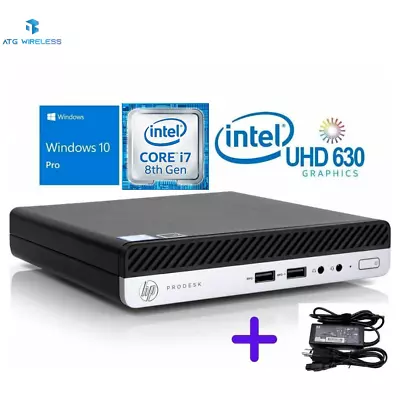 HP Prodesk 800 G4 MINI PC I7 / I5-8500T 512GB SSD 16GB WIN10 WIFI AC • $139.95