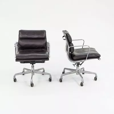 1993 Herman Miller Eames Soft Pad Management Desk Chairs Brown Leather 6x Avail • $1600