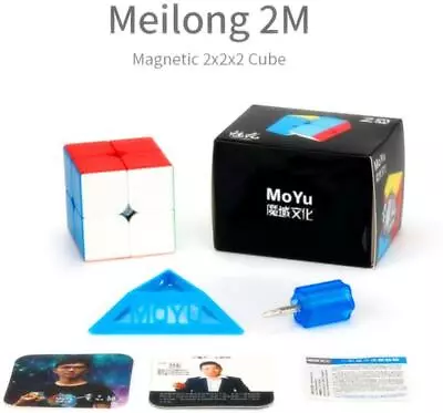 MoYu MeiLong 2M Magnetic 2x2x2 Stickerless Speed Cube Ship From USA • $10.95