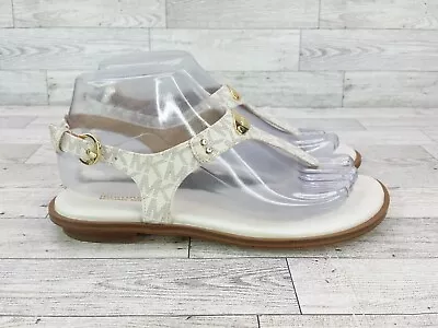 Michael Kors Vanilla Signature Thong Sandals Shoes PV19K T-Strap Sandals 6.5 M • $29.99