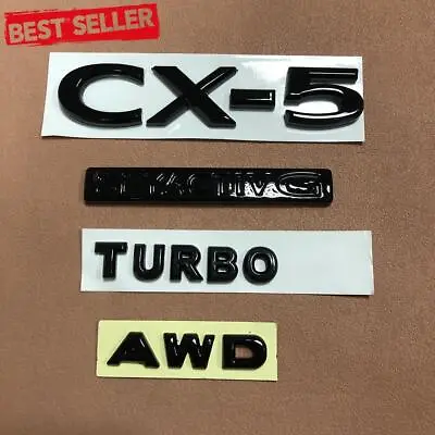 4pcs For CX-5 AWD SKYACTIV G Turbo Flat Rear Hatch Sticker Badge Emblem Replace • $62.10