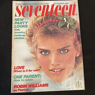SEVENTEEN Magazine December 1980: Robin Williams Hair Styles Teen Fashion • $20