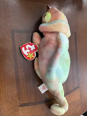 Ty Beanie Baby 9 Inch Rainbow The Iguana Chameleon Toy • $2