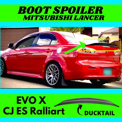 Boot Wing Tail FOR Mitsubishi Lancer EVO X CJ ES Ralliart Rear Ducktail Spoiler • $99