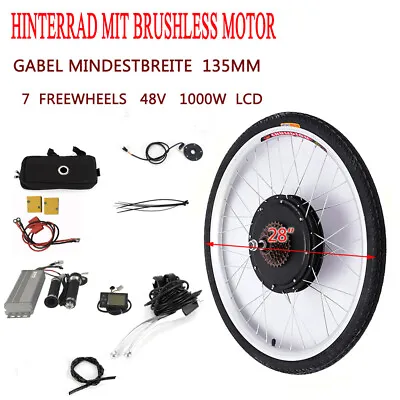 28  48V 1000W Electric Bicycle Conversion Kit Controller For Rear Wheel With LCD • $203.30