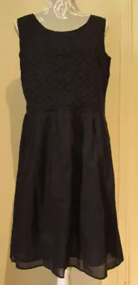 Black Lace Blocking Sleeveless Dress Size M By Uniqlo • $12.43