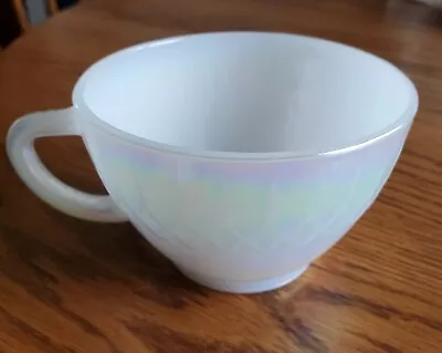 (3) Vintage 1960s Federal Glass Iridescent Moonglow Tea Cups • $15