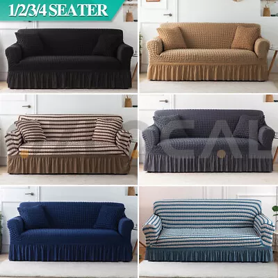 1 2 3 4 Seater Sofa Covers Stretch Lounge Slipcover Protector Couch Cover Decor • $12.99