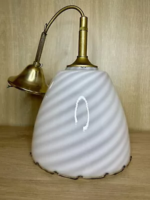 Murano Mazzega White Glass And Caramel Suspension Lamp Year 60 Vintage Design • $40.65