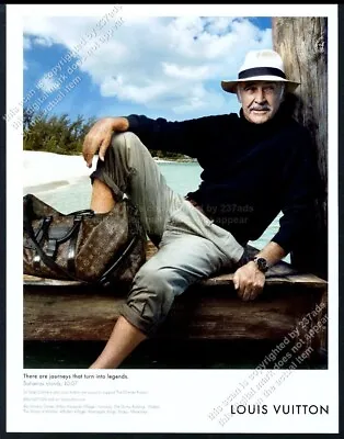 2009 Sean Connery Photo Louis Vuitton Luggage Duffel Bag Vintage Print Ad • $12.14