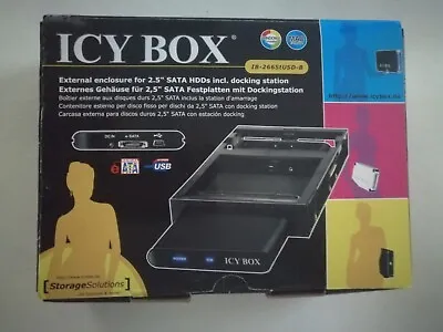 1 Bay ICY BOX IB-266StUSD-B 2.5  HDD Enclosure 3.5  Dock USB2/SATA2 • £15