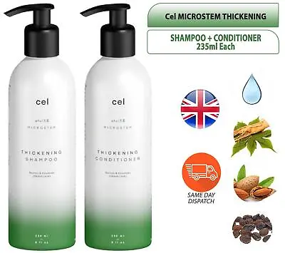Cel Microstem Natural Hair Thickening Shampoo & Conditioner Set Suitable Unisex • £7.99