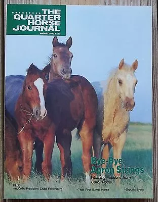 The Quarter Horse Journal Aug 1993 Youth Issue/First Barrel Horse/Weaning Wisdom • $5.49