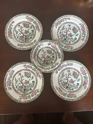 Bread Butter Indian Tree 4  & Bowl Green Trim John Maddock & Sons England • $15