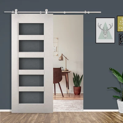 £59.99 • Buy Wooden Sliding Door Kit Stainless Steel Operation Hardware Track For Door 2000mm