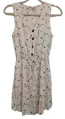 Mimi Chica - Arrow Print Sleeveless Summer Cream Dress Women's Size Medium • $11.24