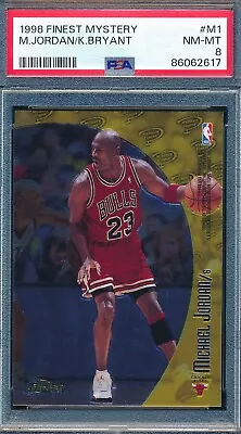 Michael Jordan / Kobe Bryant 1998-99 Topps Finest Mystery Psa 8 Nm-mt Card #m1! • $399.99